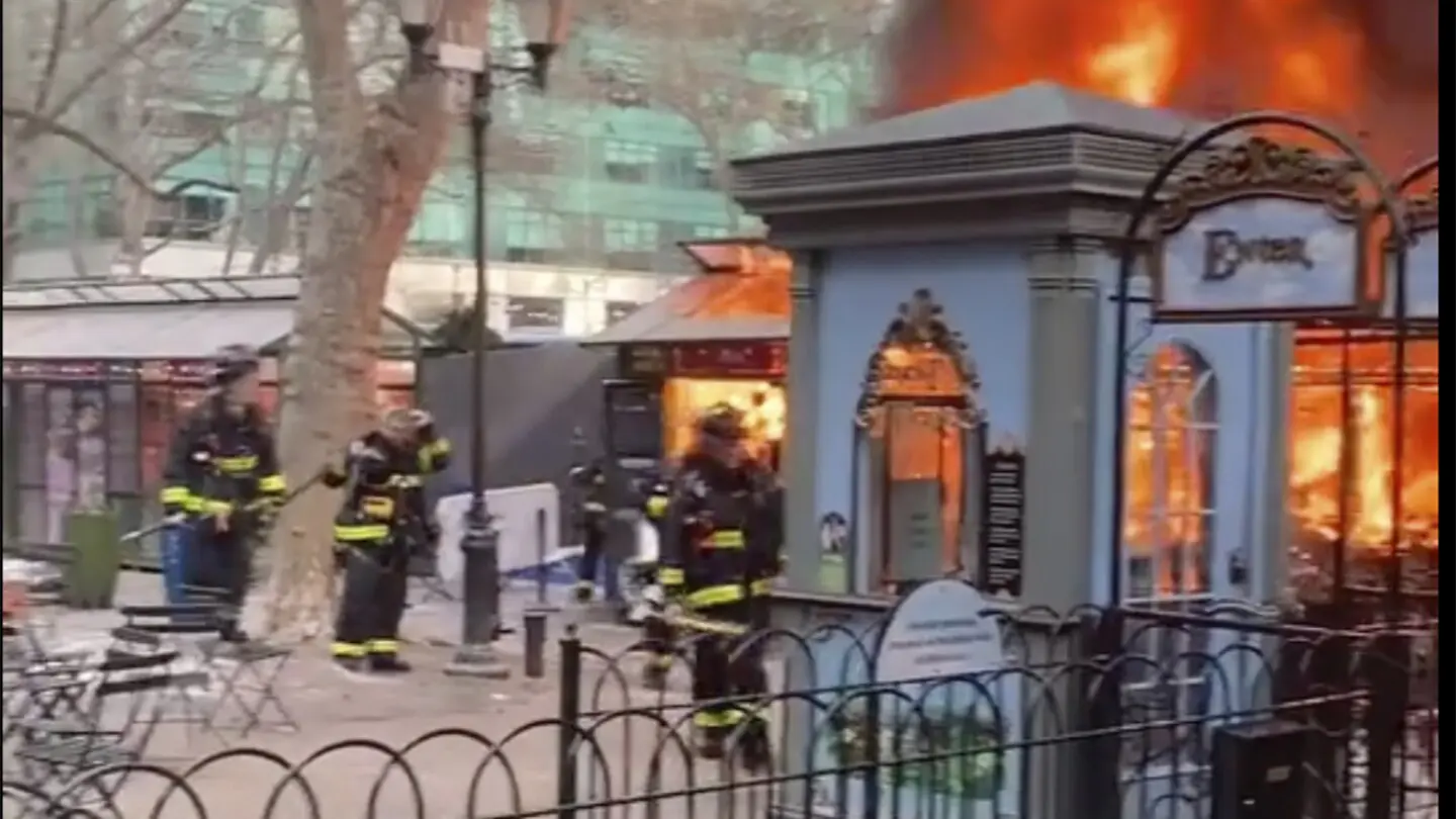 Fire at Bryant Park Winter Village Kiosk Disrupts Holiday Market