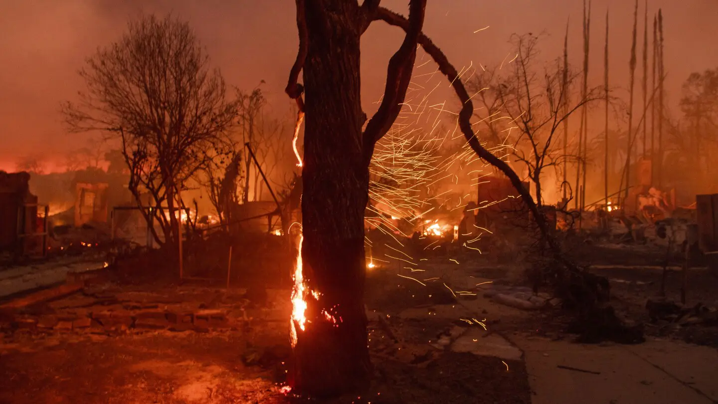 Southern California Wildfires Force Mass Evacuations as Santa Ana Winds Fuel Blazes