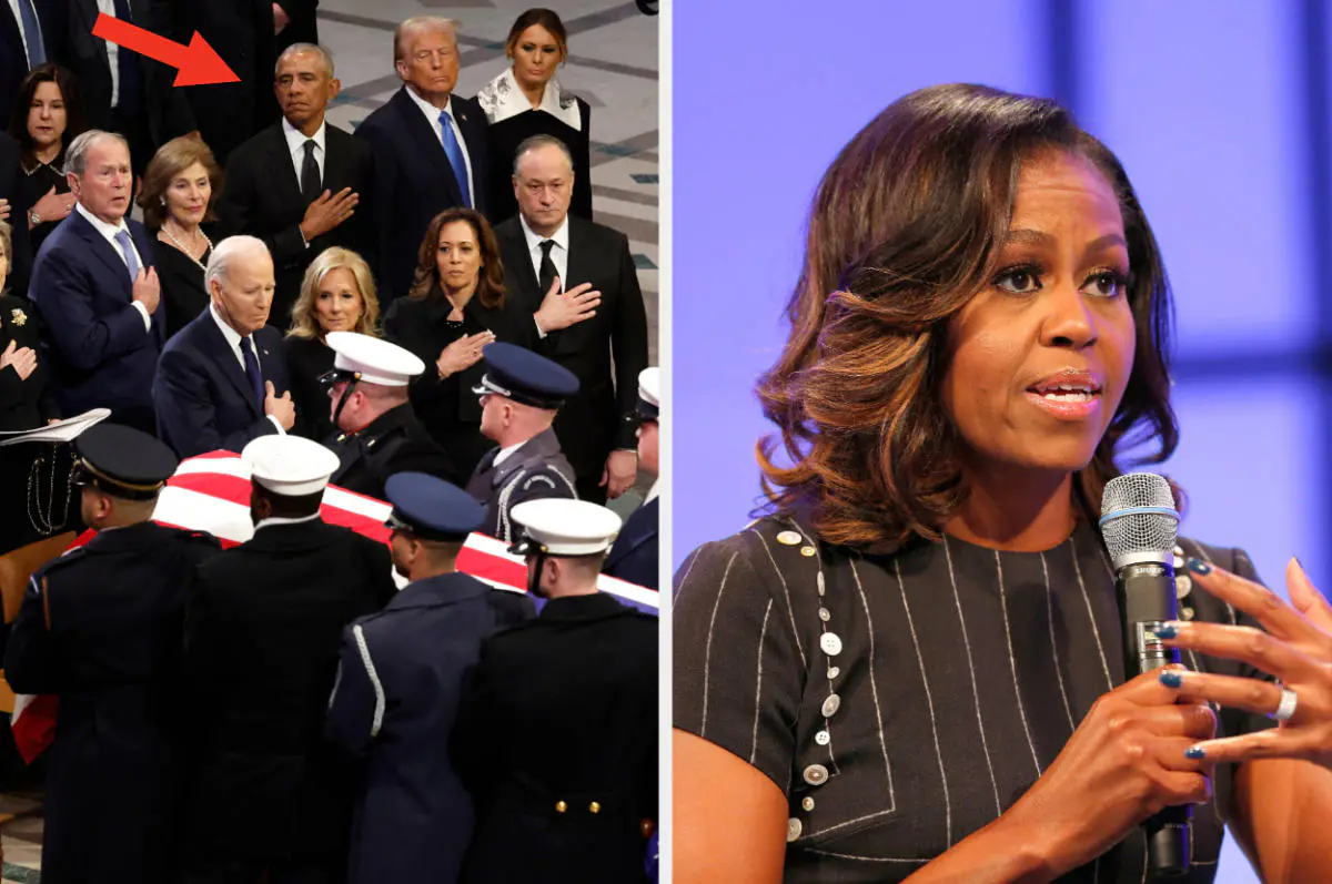 Michelle Obama's Absence and George W. Bush's Lighthearted Moment at Jimmy Carter's Funeral