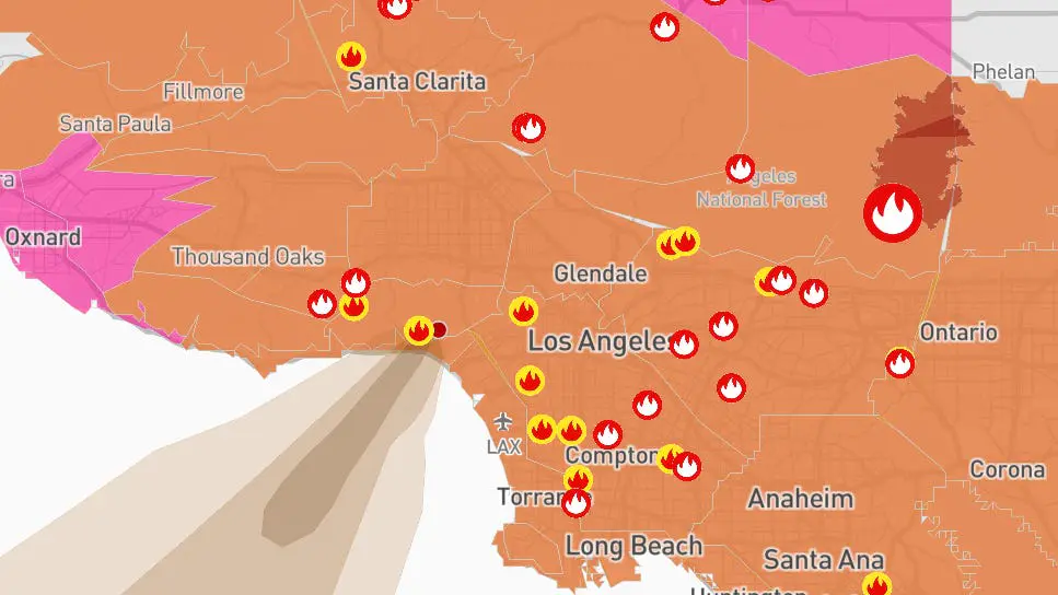 Eaton Fire Prompts Evacuations in Altadena and Pasadena